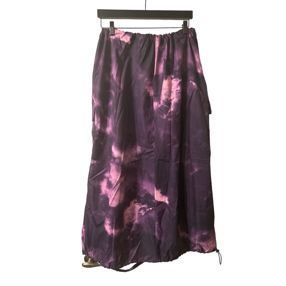 Shein Icon Plus Tie Dye Parachute Drawstring Cargo Skirt Purple & Pink 4X - Picture 4 of 11